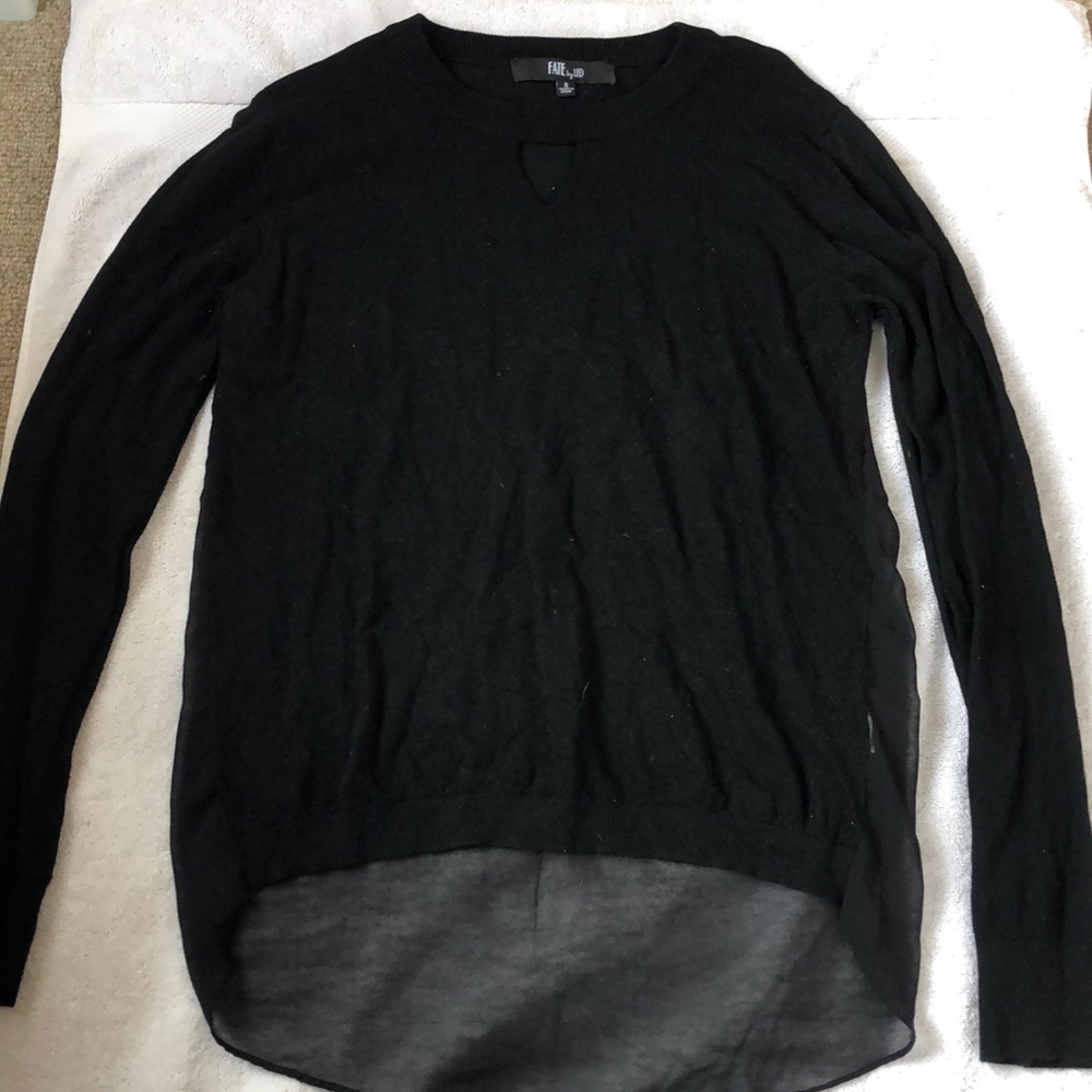 Cute black long sleeve with a see-through back